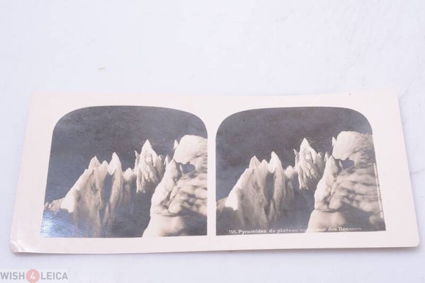 STEREO VIEW STEREOVIEWS PICTURE AUG. COUTTET CHAMONIX BOSSONS *RARE* C. 1900