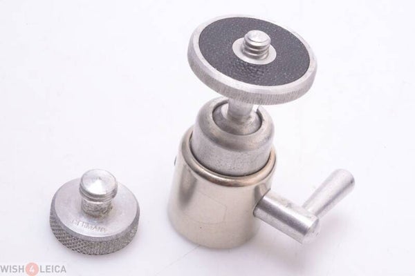 OWI TRIPOD BALL & SOCKET HEAD INT. SMALL NICKEL PLATED 1/4’ 3/8’ ATTACHMENTS