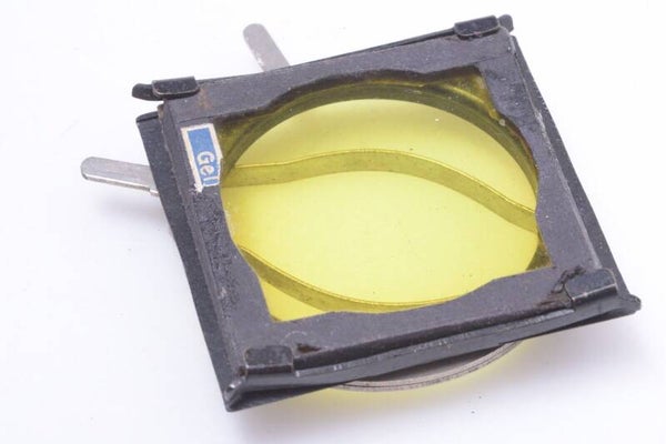 RHACO ANTIQUE GLASS DROP-IN YELLOW FILTER HOLDER FITS 38-42MM LENS FRONT