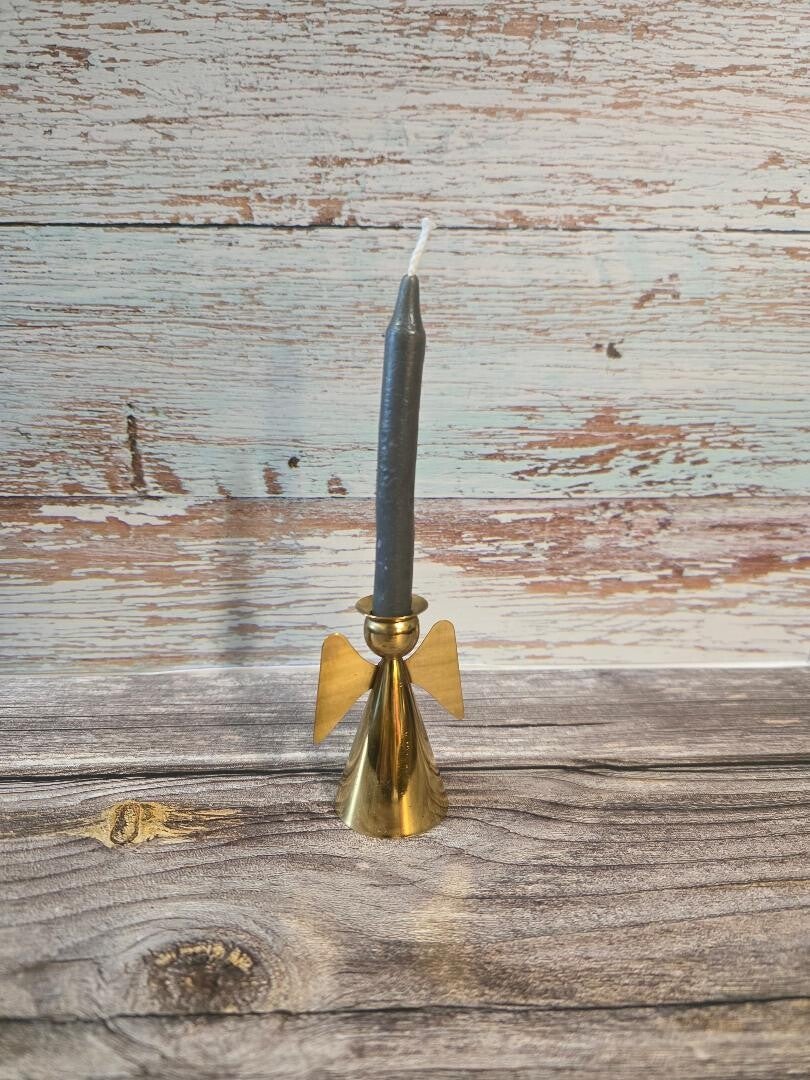 tiny gray taper candle