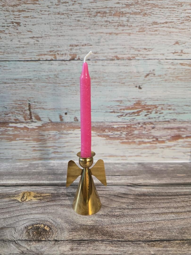 tiny pink taper candle