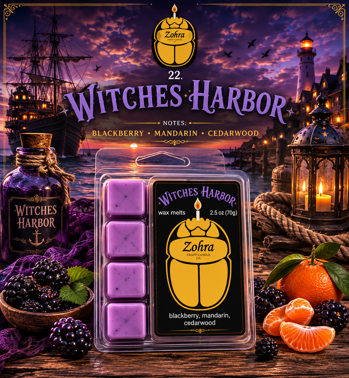 Witches Harbor wax melt