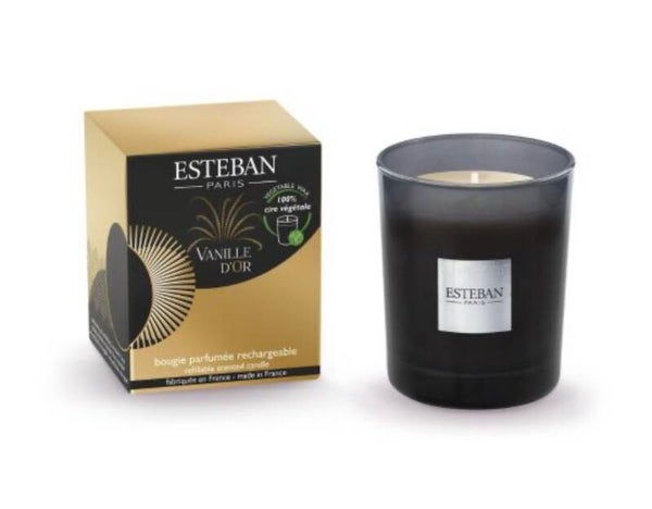 Vanille d'Or Bougie parfumée initiale rechargeable 180g