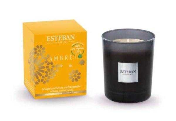 Ambre Bougie parfumée initiale Ambre rechargeable 180g