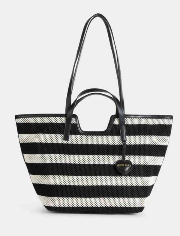 Sac cabas tissé blanc femme