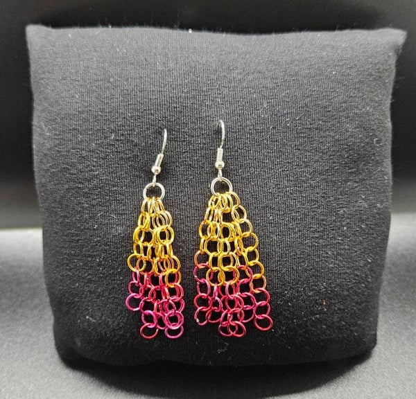 Ohrringe Farbverlauf rot