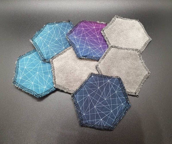 7er Set Abschminkpads "Geometrie"