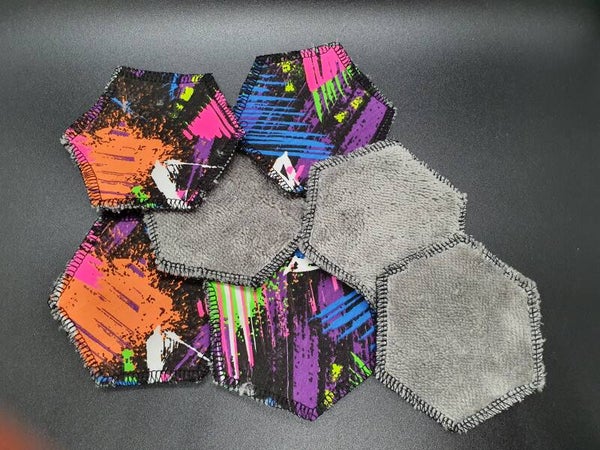 7er Set Abschminkpads "Neon"