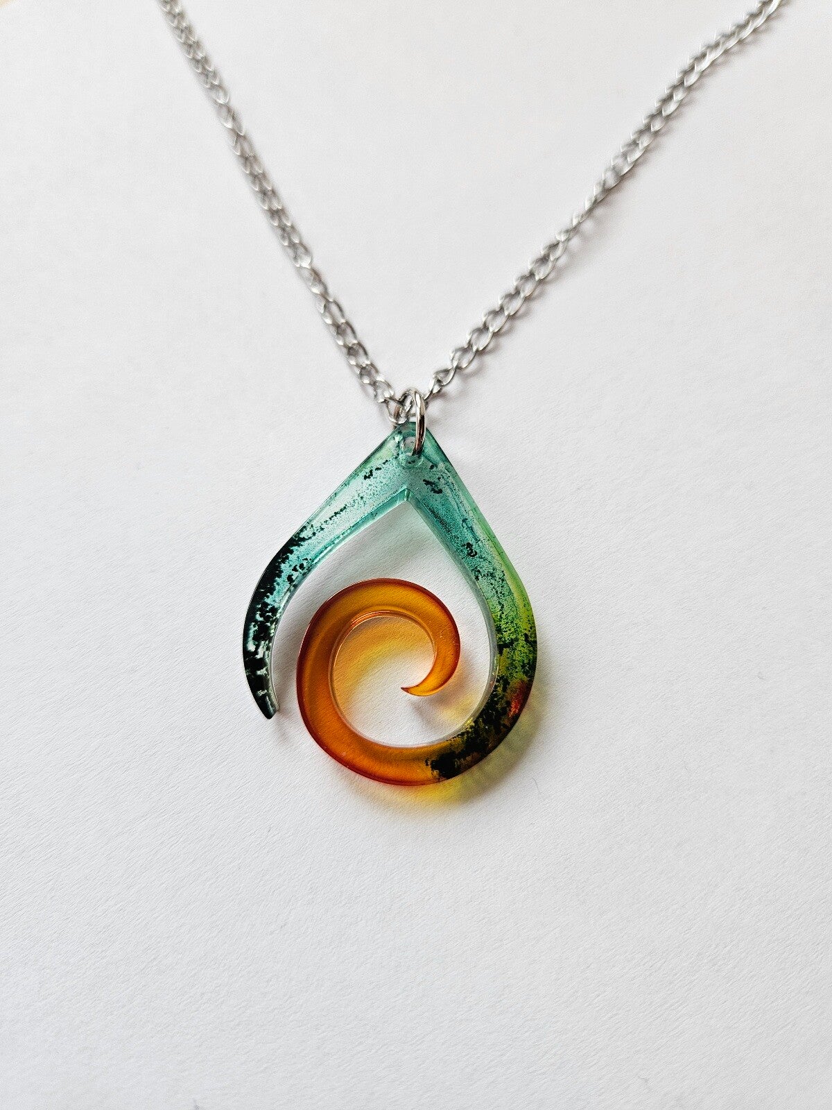 Halskette grün/orange