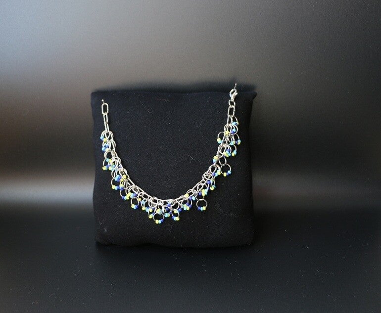 Armkette gelb-blau