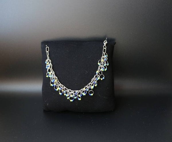 Armkette gelb-blau