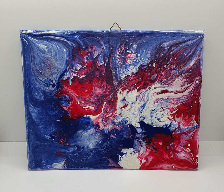 Bild blau/rot