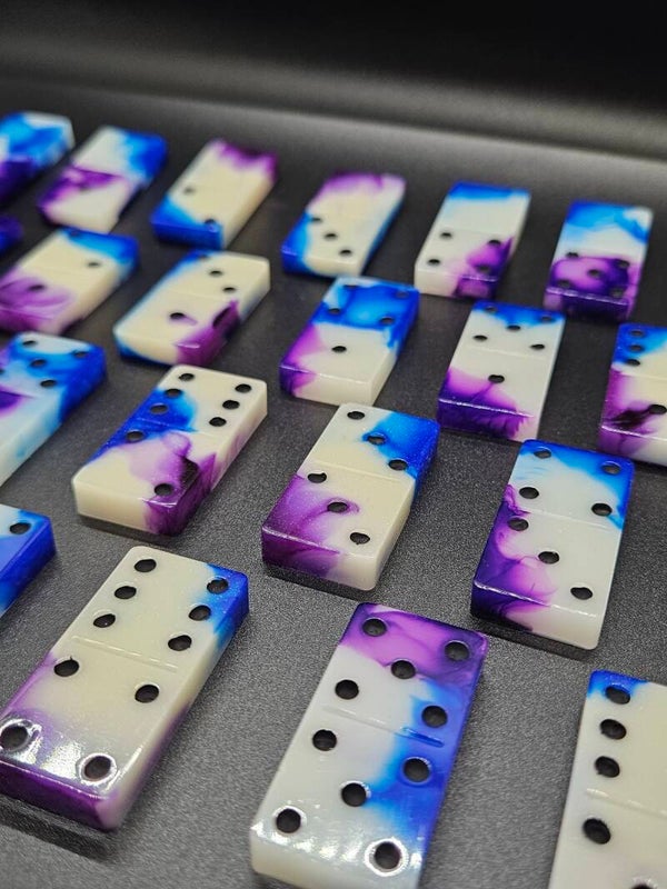 Domino-Spiel blau / violett