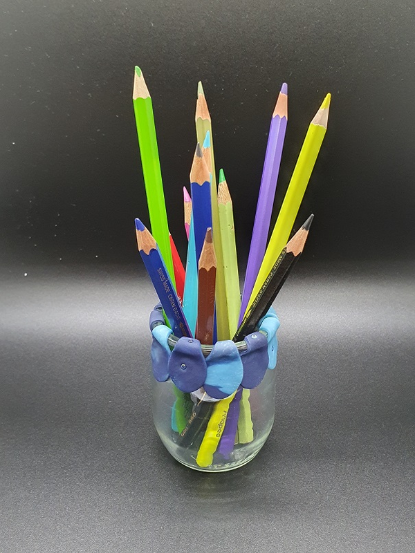 Fimo-Gläsli blau