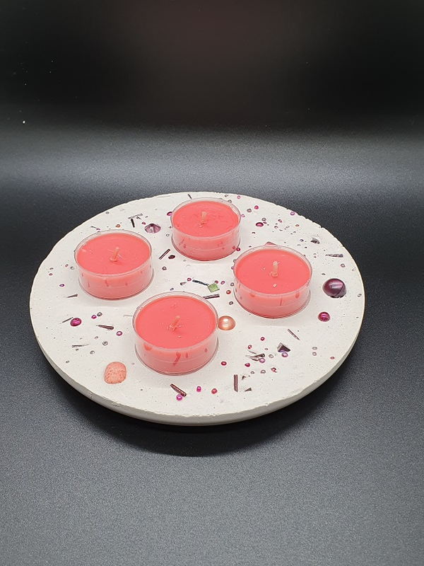 Teelicht-Halter rot gross