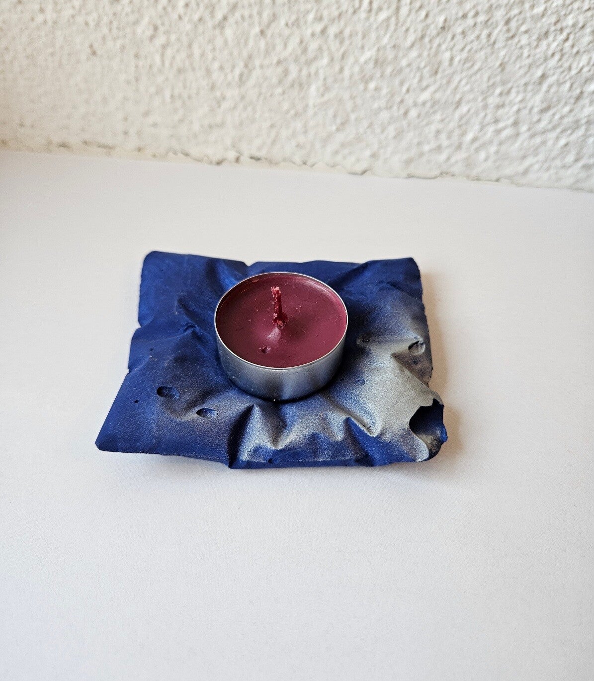 Kerzenkissen blau/silber