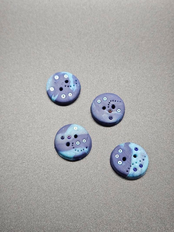 Knöpfe blau/türkis