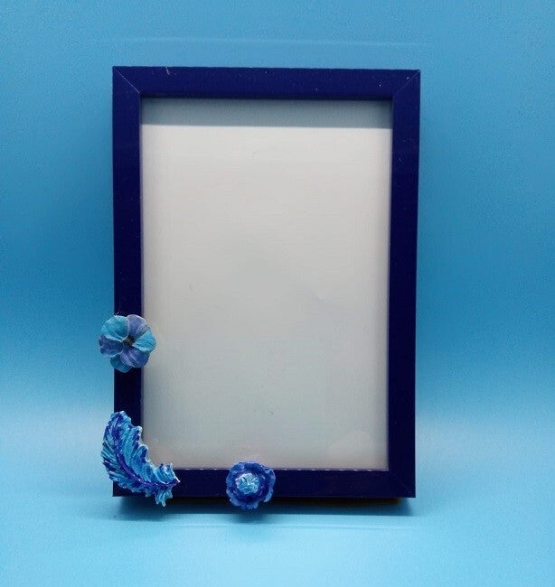 Bilderrahmen klein blau