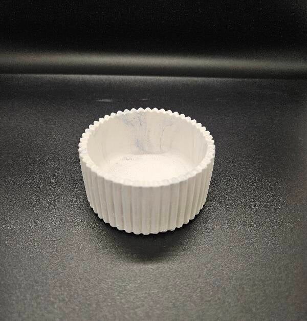 kleine Schale weiss marmoriert