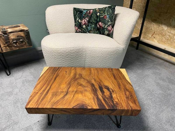 Boomstam salontafel,  Suar 74cm bij 48cm