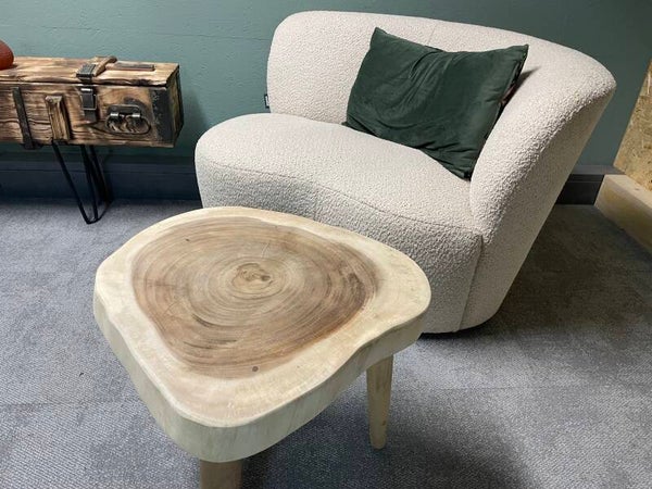 Suar salontafel 50cm doorsnee en 6cm dik