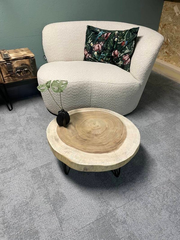 Suar salontafel 58cm doorsnee en 6cm dik