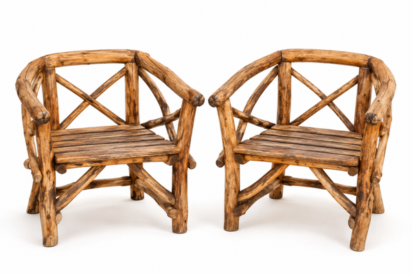 Rustikales Hochzeitsstuhl-Set – Natürlich. Romantisch. Einzigartig