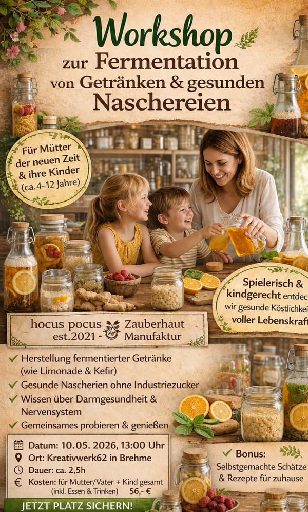 KURS DIY Workshop "Fermentation von Getränken & süßen Nascherein"