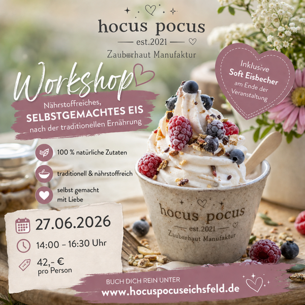 KURS DIY workshop "Selbstgemachte, nährstoffreiche Eiskreationen - gesunder Genuss im Sommer"