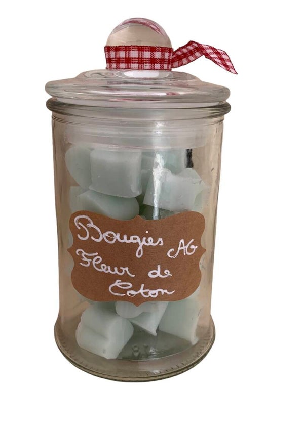 Bonbonnière cœurs fondants Fleurs de coton