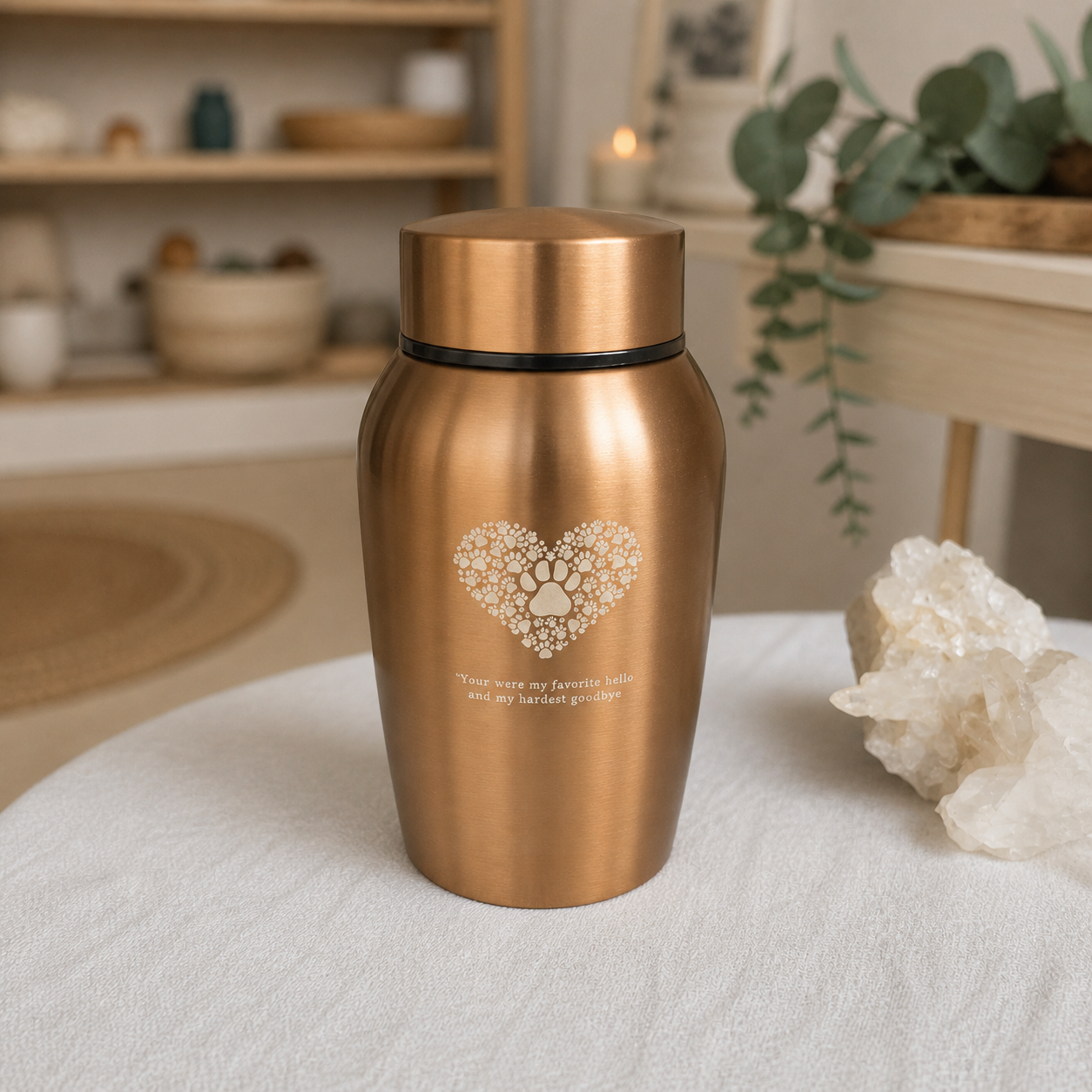 Metalen urn
