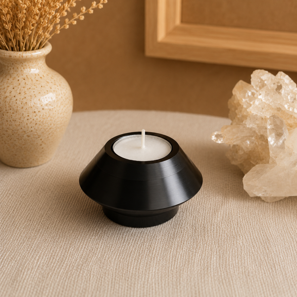 urn met waxinelichtje