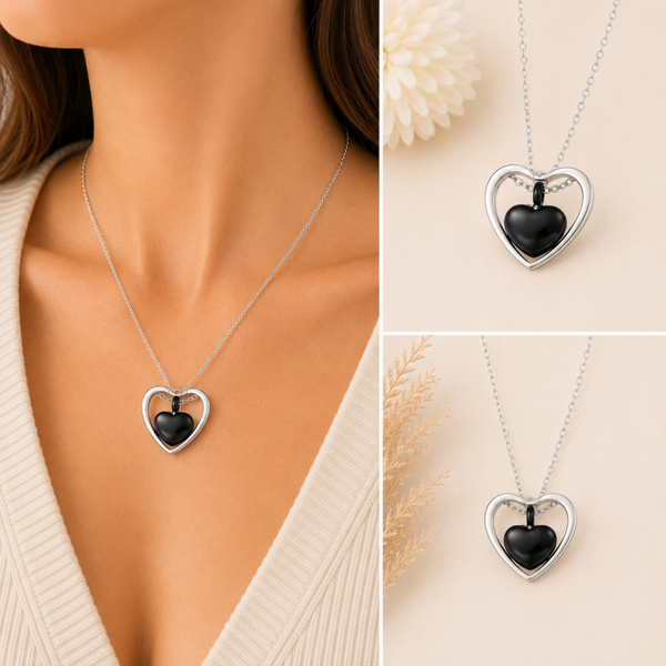 Zilver met zwart hart