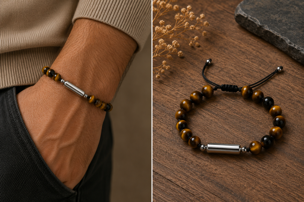Herenarmband tijgeroog