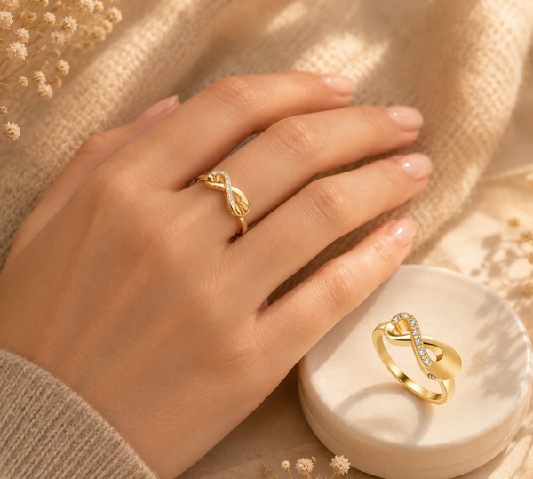 Ring infinity goud