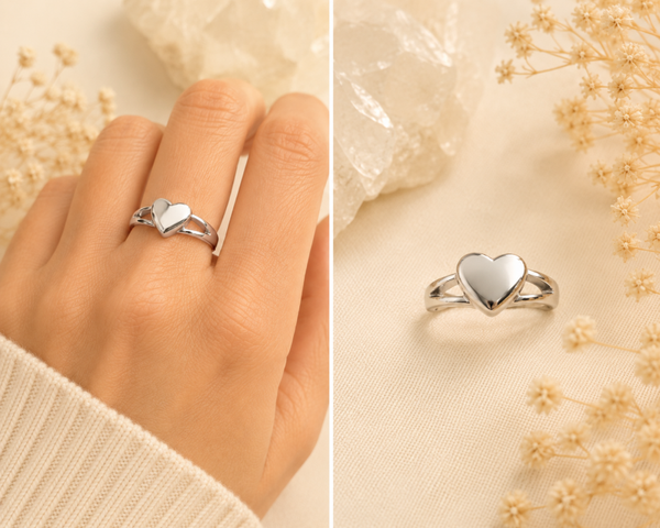 Ring hart zilver