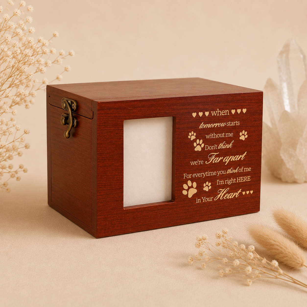 Houten urnbox