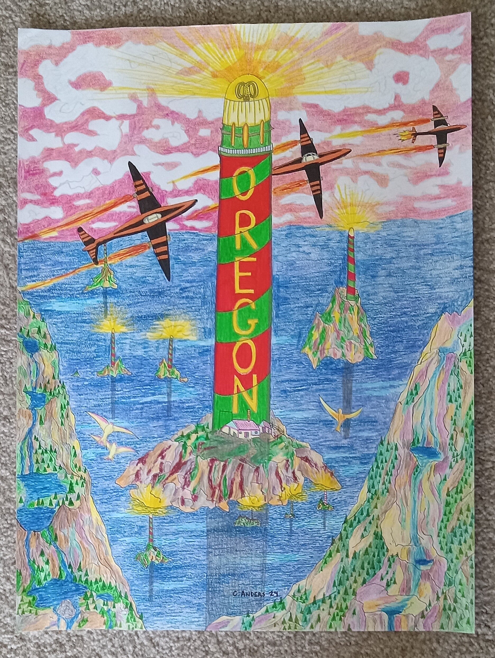 Oregon Ducks lighthouse