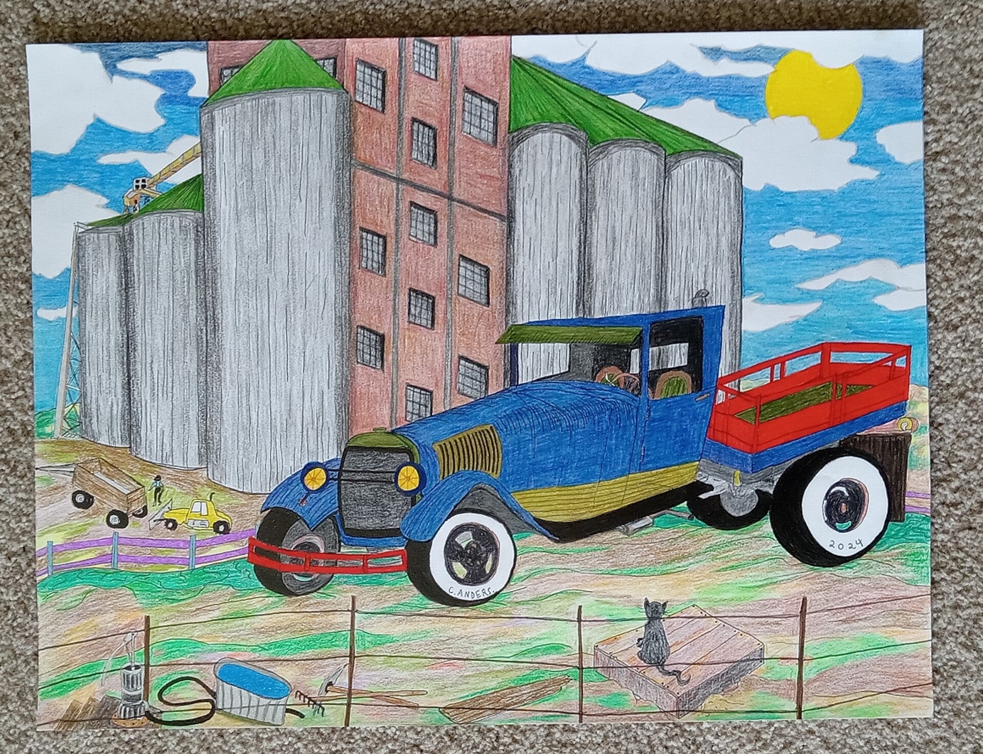 Iowa farm scene circa 1932