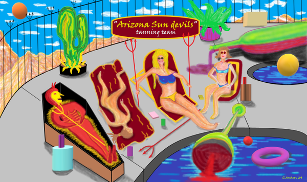 Arizona Sun-Devil tanning team