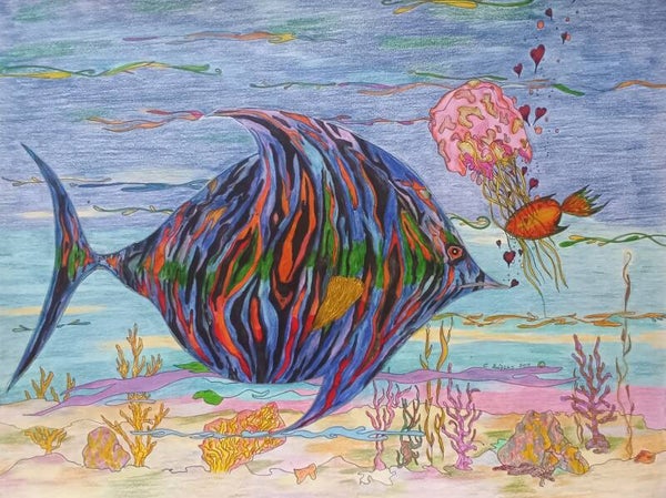 big tropical fish with jelly