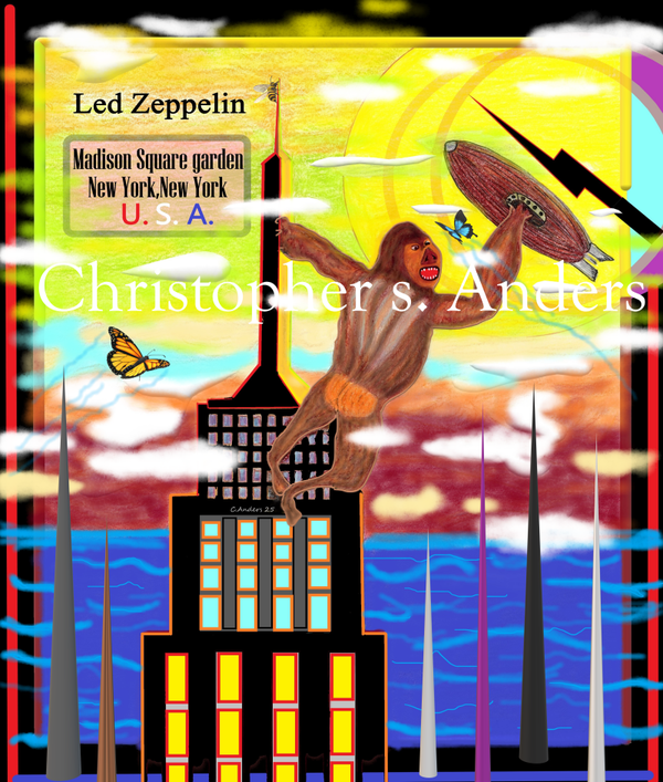 King Kong catches a zeppelin