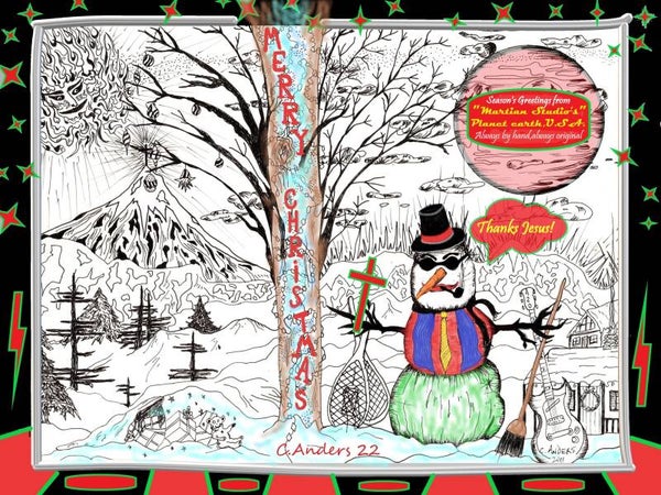 Martian studios Christmas card