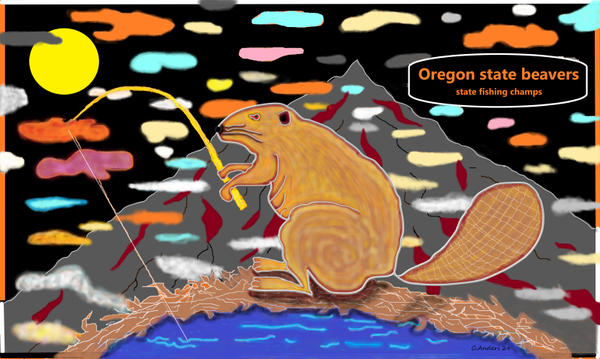 Oregon State Beavers fishing team