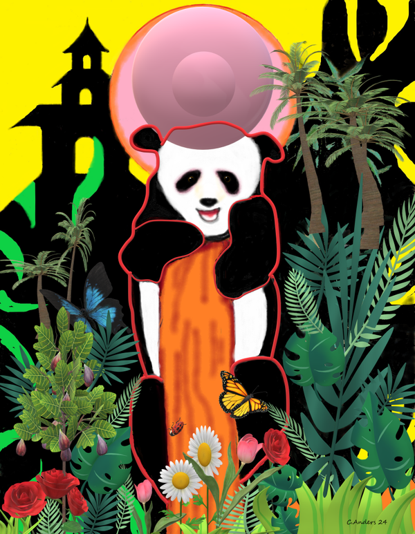 Panda on the pole