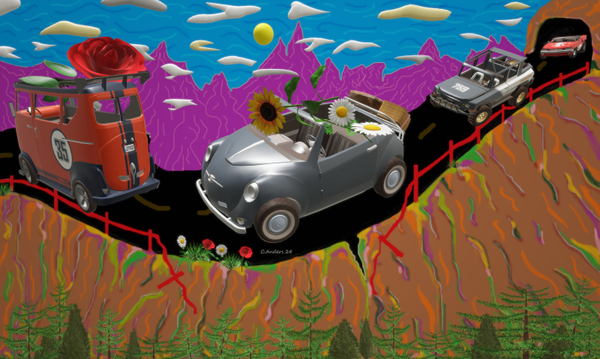 Road rally on Deadman's curve