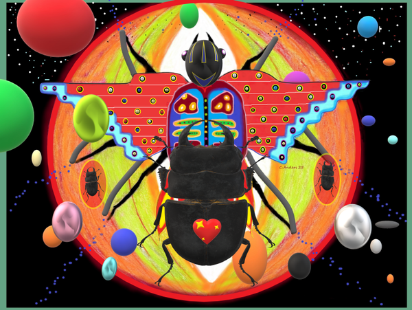 Scarab beetle mating ritual