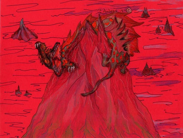 Seadragon on rock original
