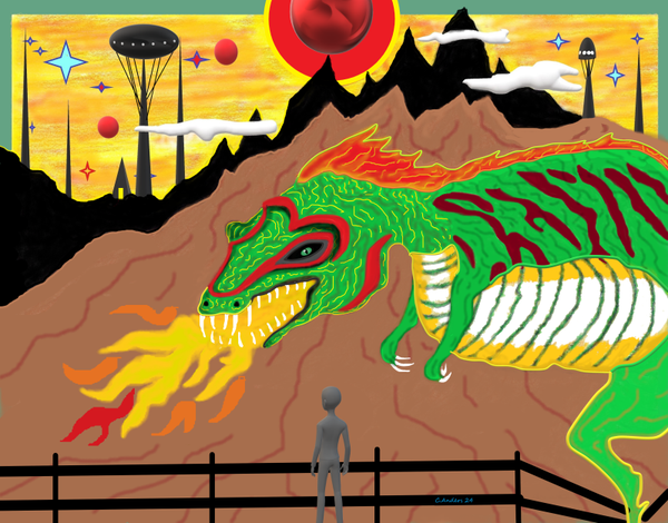 Space age dinosaur