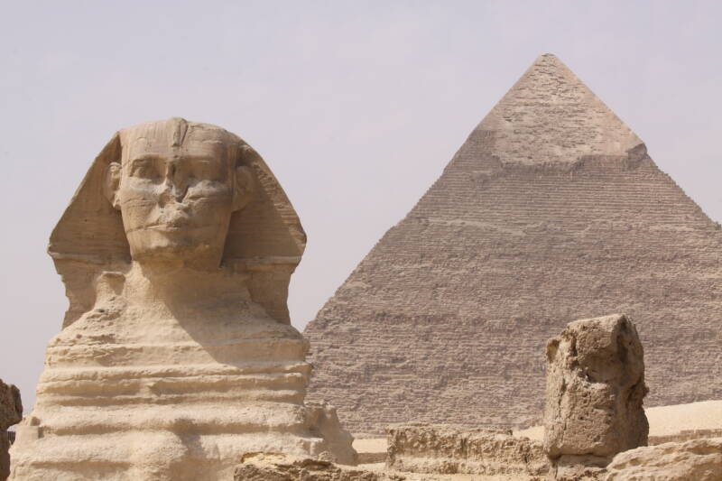 Cairo, Sphynx and Chefren pyramid